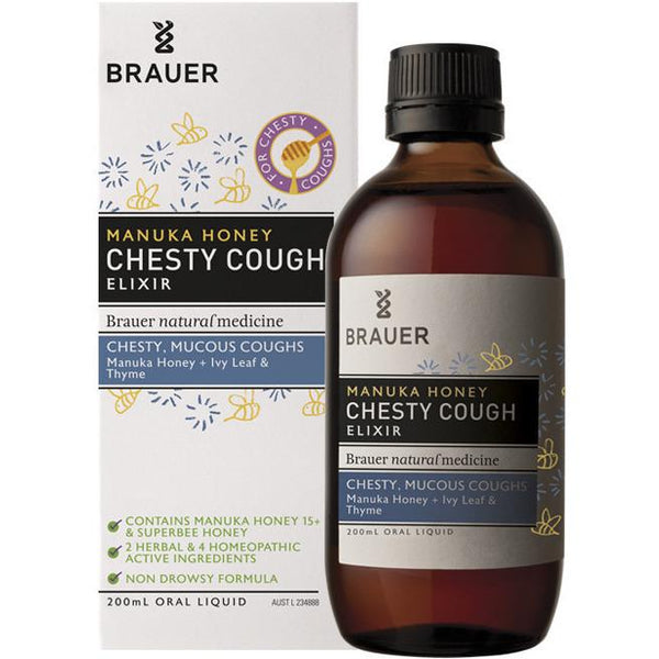 Brauer Natural Medicine Manuka Honey Chesty Cough 200ml