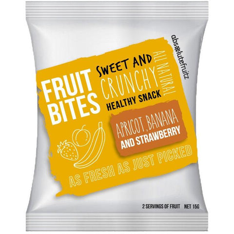 Absolute Fruitz Bites Apricot Banana Strawberry 15g