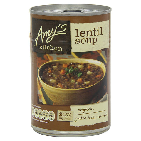 Amy's Organic Soup Lentil Low Fat 411g