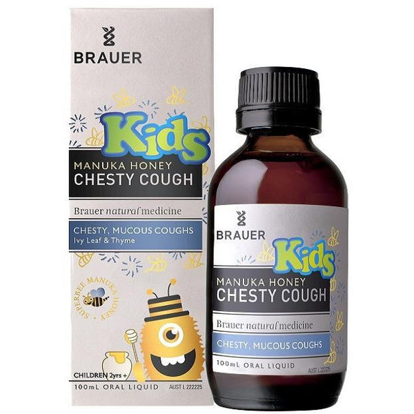 Brauer Natural Medicine Kids Manuka Honey Chesty Cough 100mL