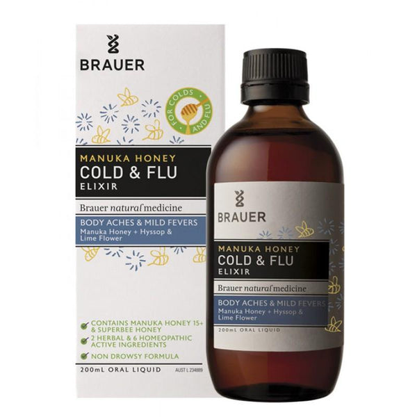Brauer Natural Medicine Manuka Honey Cold & Flu 200ml