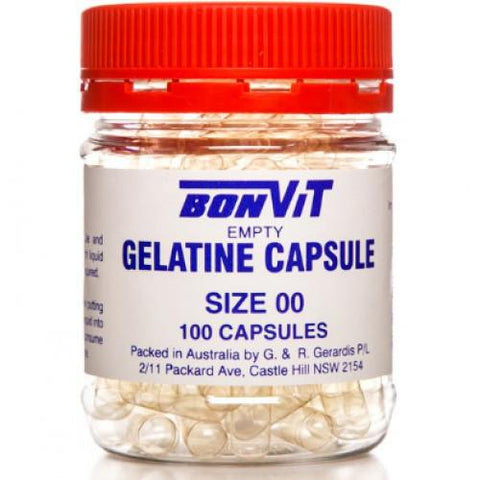 Bonvit Gelatin Capsules 00 size 100c