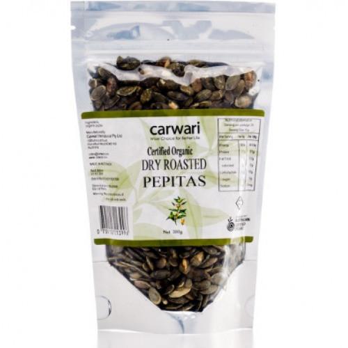 Carwari Organic Dry Roasted Pepitas 200g