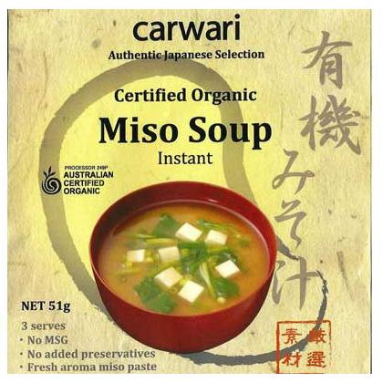 Carwari Organic Instant Miso Soup 3 sachets