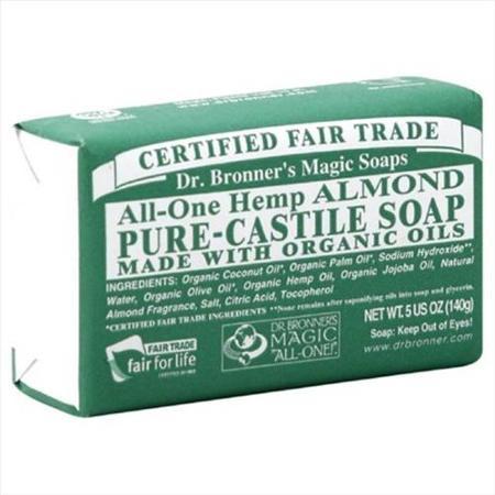 Dr Bronners Castile Bar Soap Almond 140g