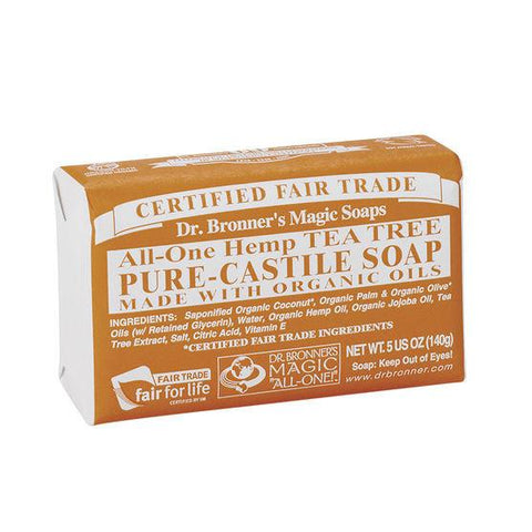 Dr Bronners Castile Bar Soap Tea Tree 140g
