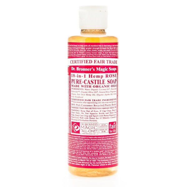 Dr Bronners Liquid Castile Soap Rose 237ml