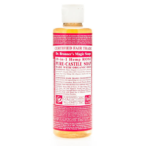 Dr Bronners Liquid Castile Soap Rose 237ml