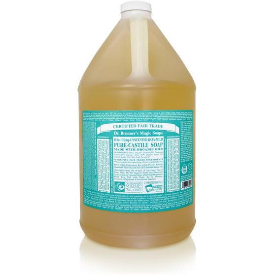 Dr Bronners Liquid Castile Soap Baby Mild 3.78L