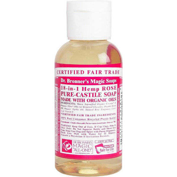 Dr Bronners Liquid Castile Soap Rose 59ml