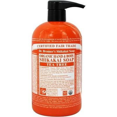 Dr Bronners Shikakai Hand Soap Tea Tree Pump 355ml