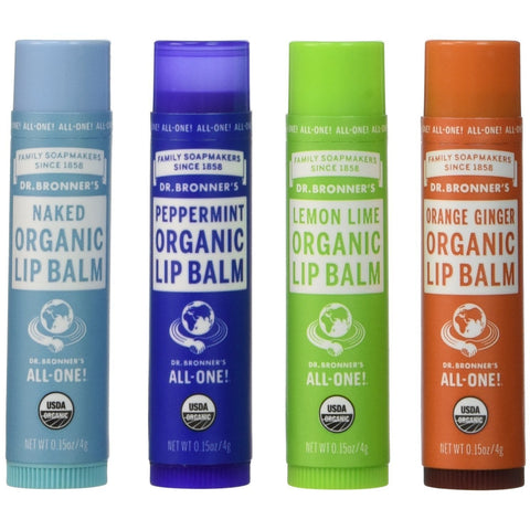 Dr Bronners Lip Balm Pre-Pack (12 of Each Flavour) 48 x 4g