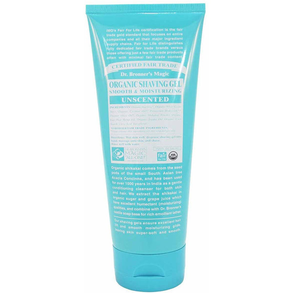 Dr Bronners Shaving Soap Gel Baby Unscented 207ml