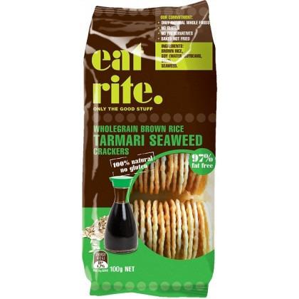 EatRite Brown Rice Crackers Tamari Sea 100g