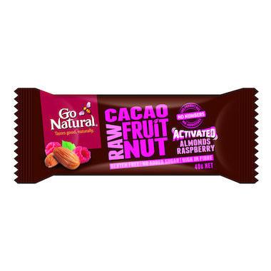 Go Natural Raw Cacao Almond Raspberry 40g