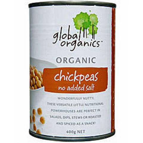 Global Organics Chick Peas No Added Salt Org 400g
