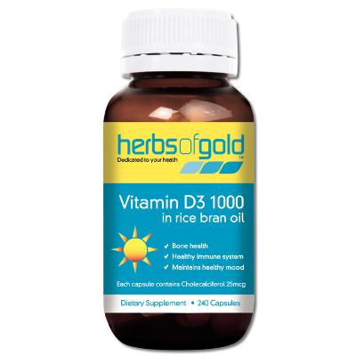 Herbs of Gold Vitamin D3 1000IU 240c