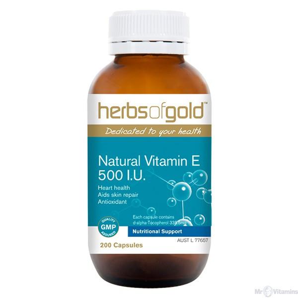 Herbs of Gold Natural Vitamin E 500IU 200c