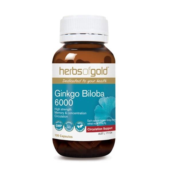 Herbs of Gold Ginkgo Biloba 6000 120vc
