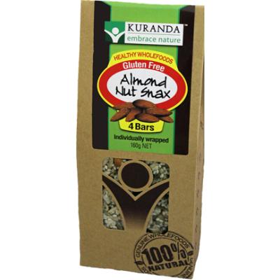 Kuranda Natural Bars Almond Nut Snax 4pk 160g