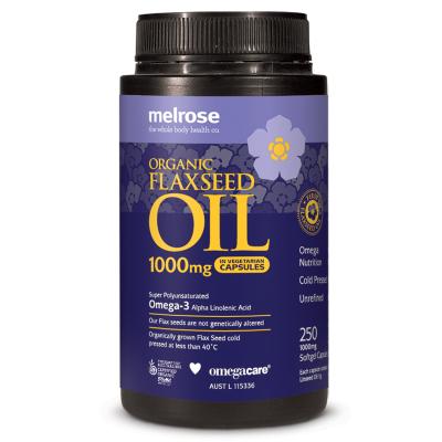 Melrose Organic Flaxseed Oil 1000mg 250vc