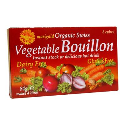 Marigold HealthFoods Bouillon Cube Dairy Free Red 84g (8 cubes)