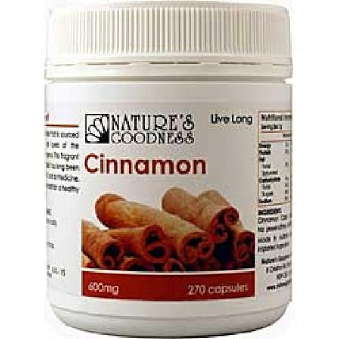 Natures Goodness Cinnamon 600mg 270c