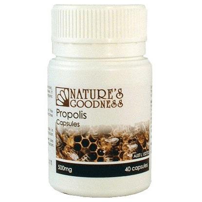 Natures Goodness Propolis Capsules 500mg 40c