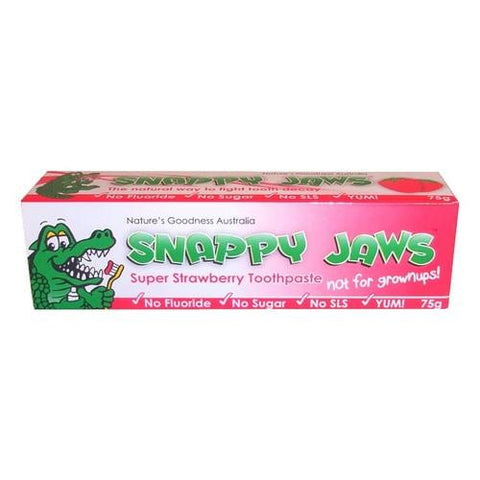 Natures Goodness Snappy Jaws Toothpaste Strawbr 75g