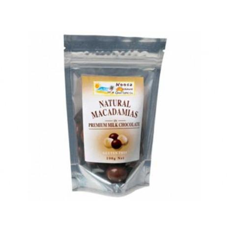 Noosa Natural Chocolate Co. Macadamias in Milk Choc 100g