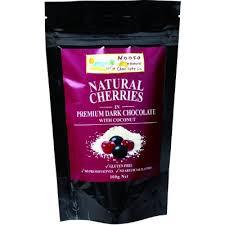 Noosa Natural Chocolate Co. Cherries Dark Choc Coconut 100g