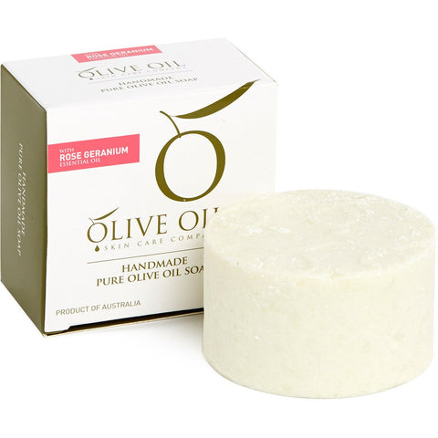 Olive Oil Skin Care Rose Geranium Soap 100g