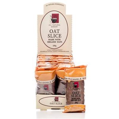 Organic Oat Slice Carob & Macadamia 100g