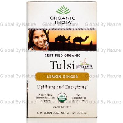 Organic India Tulsi Tea Lemon Ginger 18s Tea Bags