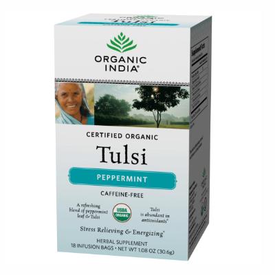 Organic India Tulsi Tea Peppermint 18s Tea Bags