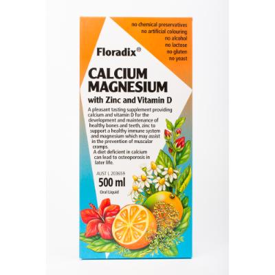 Floradix Calcium Magnesium Zinc + Vit D 500ml