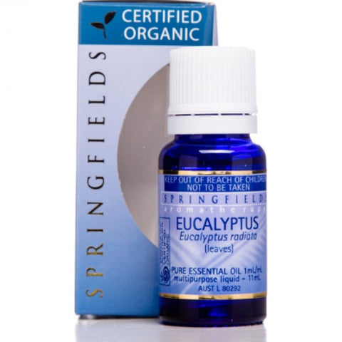 Springfields Aromatherapy Eucalyptus Organic 11ml