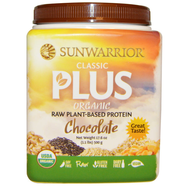 Sunwarrior Classic Plus Organic Chocolate 500g