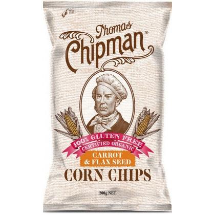 Thomas Chipman Carrot & Flaxseed Corn Chips 200g