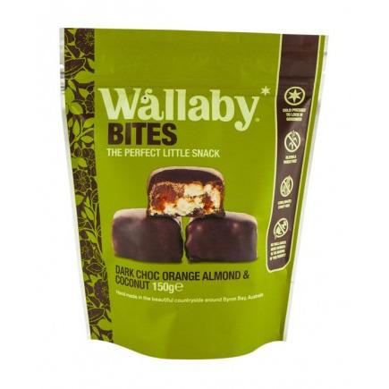 Wallaby Bites Dark Choc Orange AlmondCoconut 150g