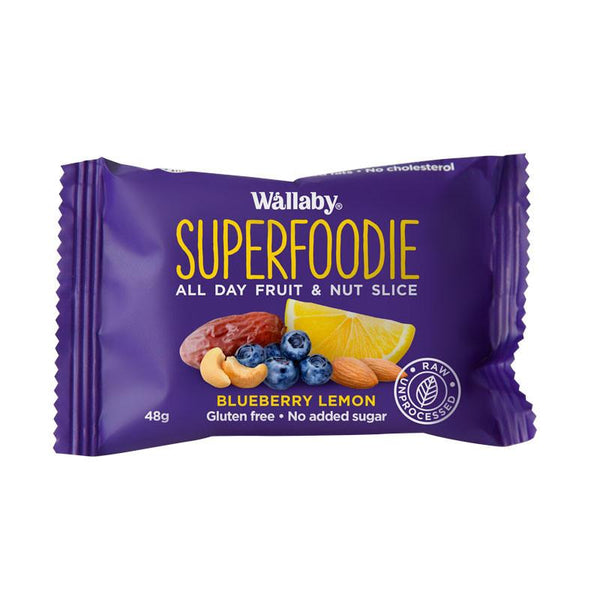 Wallaby Superfoodie Slices Blueberry Lemon 48g