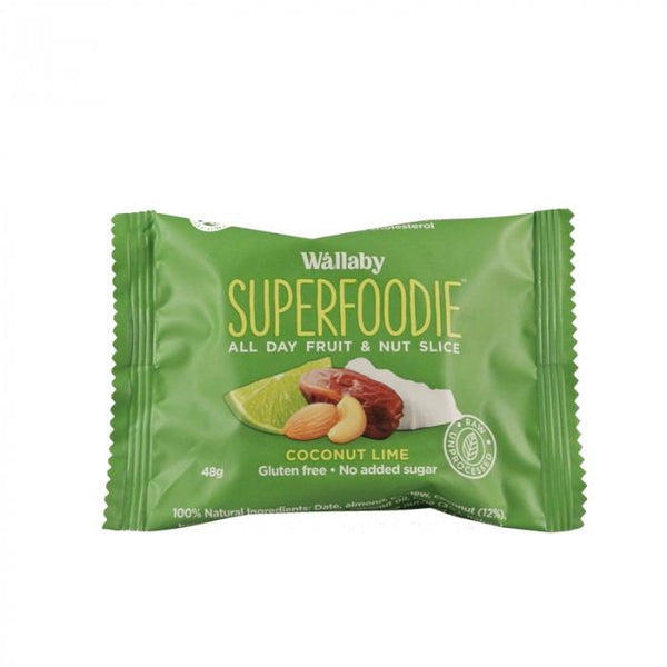 Wallaby Superfoodie Slices Coconut Lime 48g