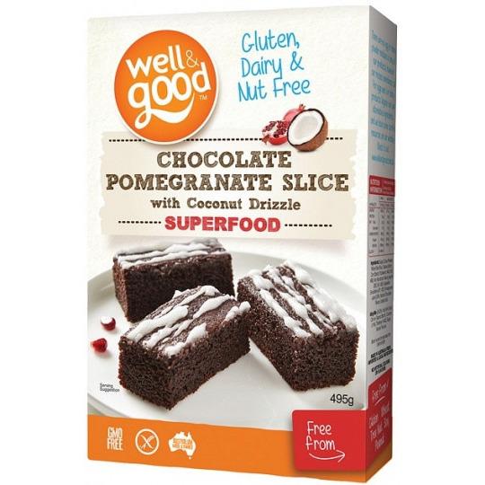 Well & Good Chocolate Pomegranate Slice 495g